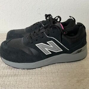 New Balance WUELEHBZ Womens 8 NWOB Slip Resistant Work Shoes Black Grey Pink